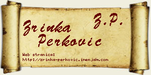 Zrinka Perković vizit kartica